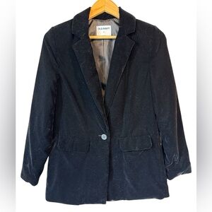Old Navy Velvet Blazer Jacket Black | Womens XS